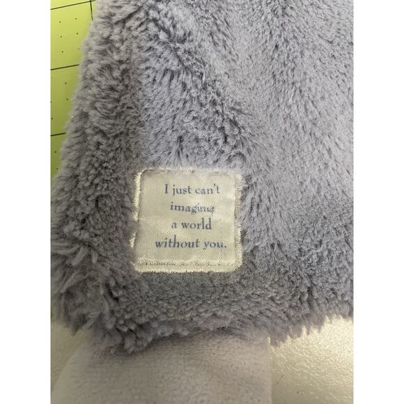 Demdaco Nancy Tillman Gray Elephant Blankie Lovey Flat Plush Security Blanket - Picture 3 of 8